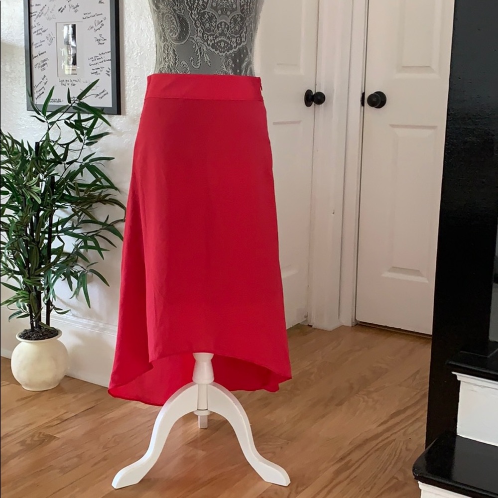 Pink High Low Skirt